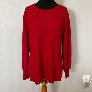 Crown & Ivy Red Sweater Size L
